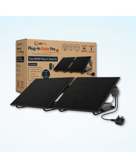 UK SOL Dual Panel Plug-In Solar Compact 890W Kit