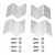Set of 4 lightweight small brackets for mounting small solar panels on motorhome...